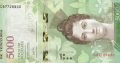 5000 Venesuelos bolivarų banknotas, UNC