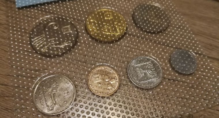 Izraelio monetu rinkinys su aprasymu UNC