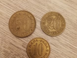 Triju Jugoslavijos paru monetu kolekcija
