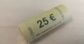 25vnt unc 1 euro monetu bankinis ritinelis