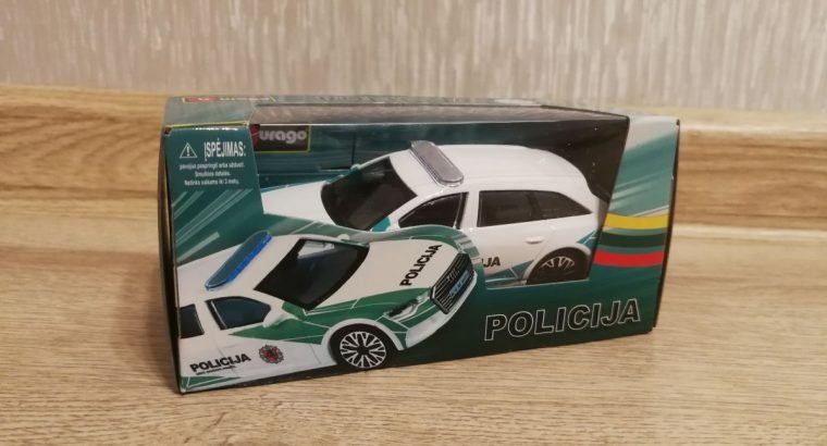 Audi A6 Avant lietuviskos policijos modeliukas su užrašu POLICIJA