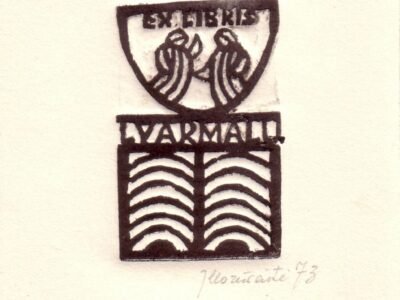Jadvyga MOZŪRAITĖ-KLEMKIENĖ (1923-2009). Ex libris LV Armalų, 1973
