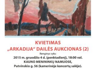 ARKADIJA dailės aukciono (2) plakatas, 2015.