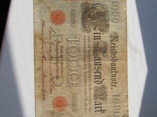 1000 mark , Vokietija , 1910 raudonas štampas .