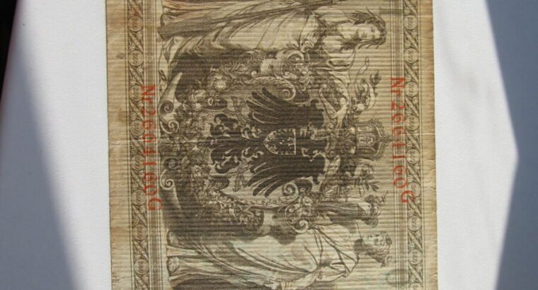 1000 mark , Vokietija , 1910 raudonas štampas .