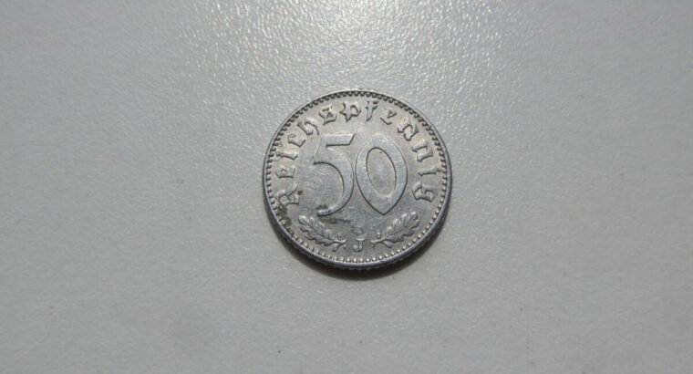 50 reichspfennig , Vokietija , 1943 J