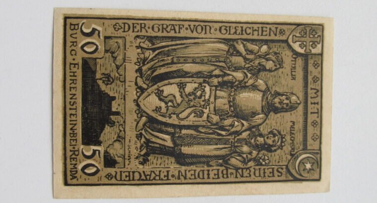 Notgeldas 50 pfennig , Remda Vokietija ,1921