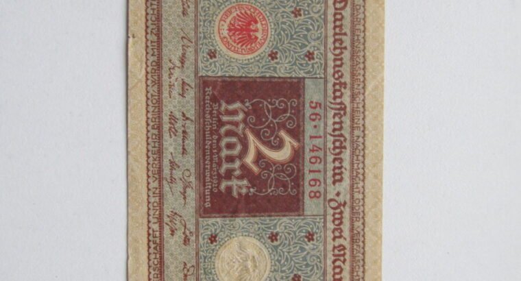 2 mark , Vokietija , 1920