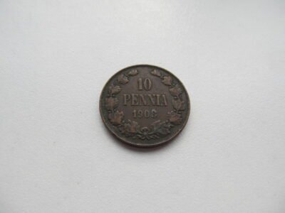 10 pennia , Rusija Suomija , 1908