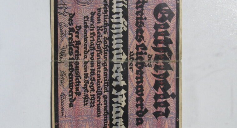 500 mark , Liebenwerda Vokietija , 1922