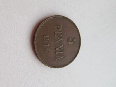 5 pennia , Suomija Rusija , 1916