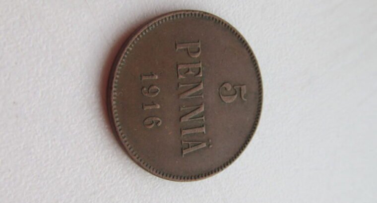 5 pennia , Suomija Rusija , 1916