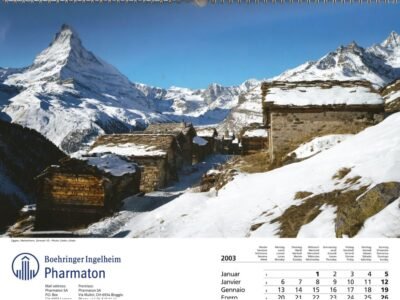 Kalendorius 2003 m. su Šveicarijos vaizdais