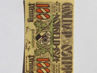 Notgeldas 100 pfennig,Geldape(Mažoji Lietuva) 1921