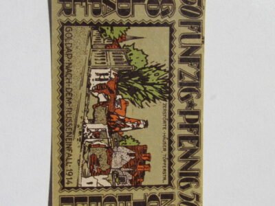 Notgeldas 50 pfennig ,Geldape(Mažoji Lietuva) 1921