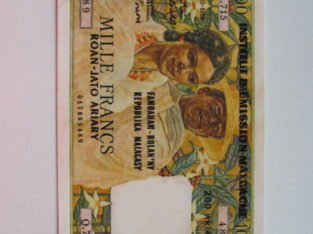 1000 franku , Madagaskaras , 1953