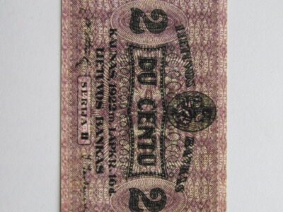 2 centai , Lietuva , 1922 lapkritis